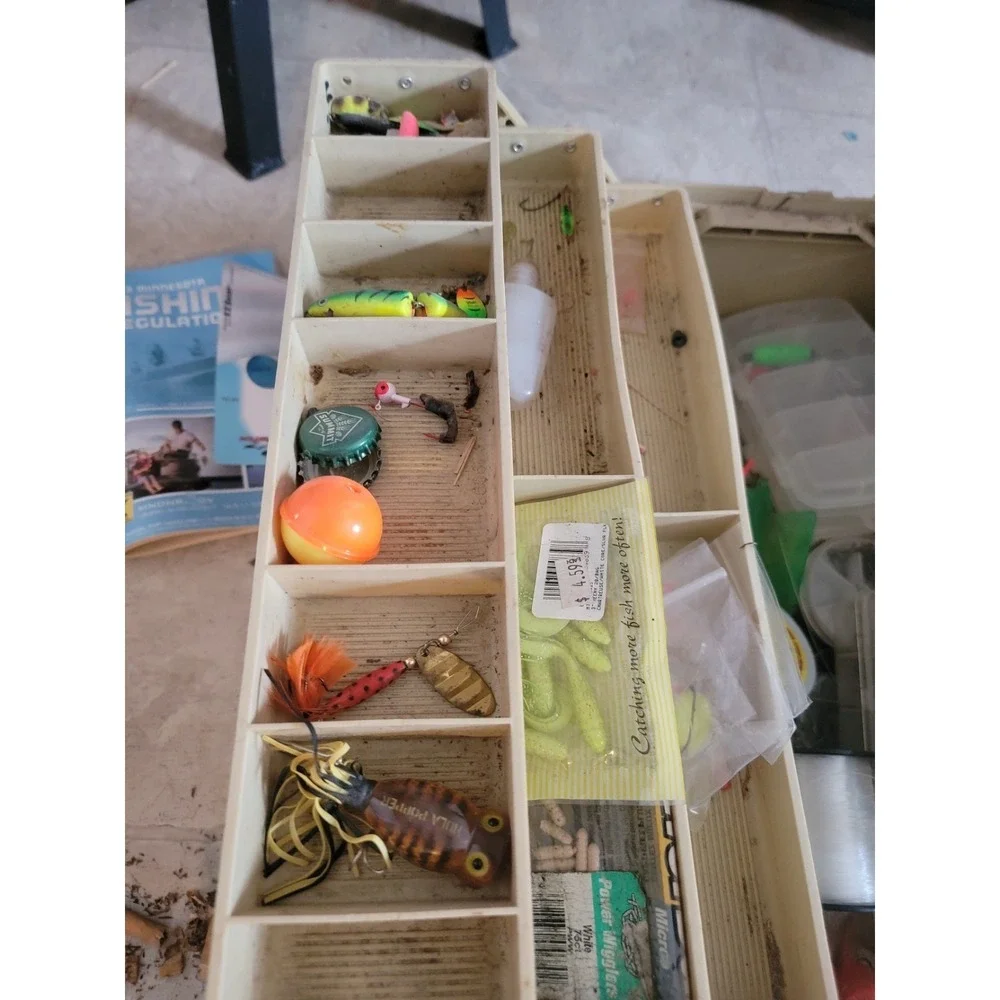 Plano Tackle Box FULL of Fishing Lures & Gear Lot  Sold‎ As Found